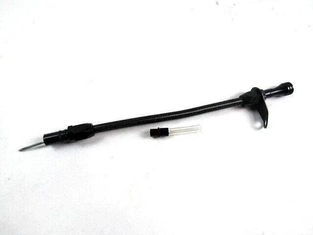 Black Stainless Braided TH350 Transmission Dip Stick Bell Housing Mount