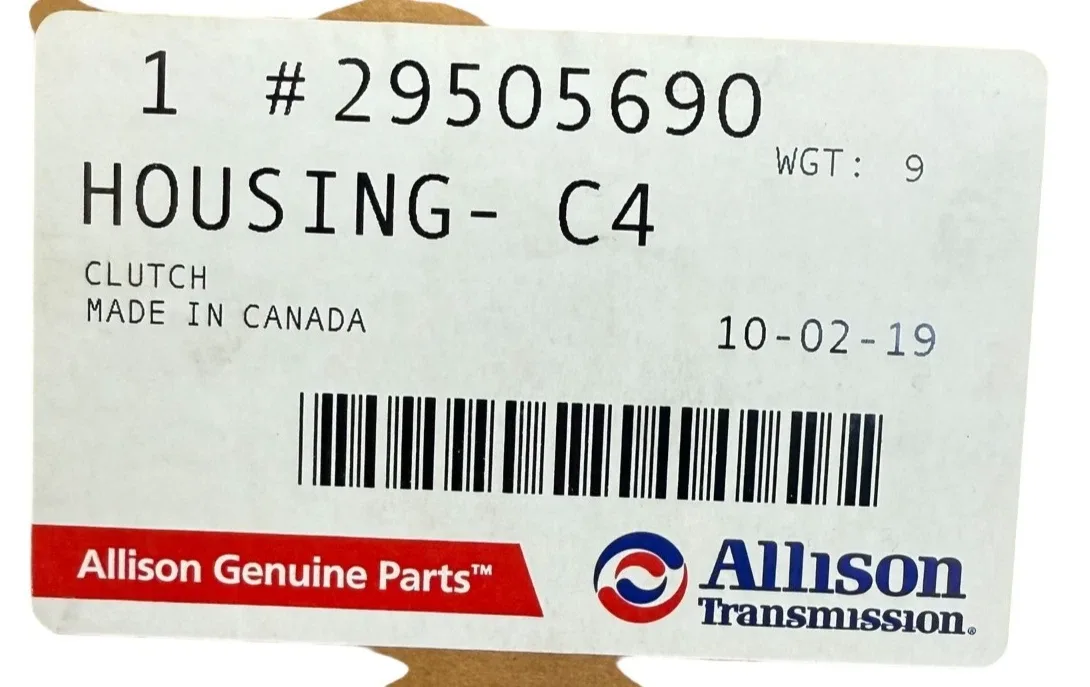 Allison 29505690 Housing C4 Clutch, NOS, Genuine OEM, Shelf M10 MADE IN CANADA image 4
