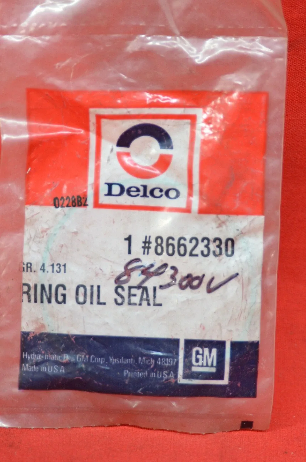 NOS Gm 8662330 Auto Transmission 2nd Clutch Housing Ring Oil Seal Genuine Delco
