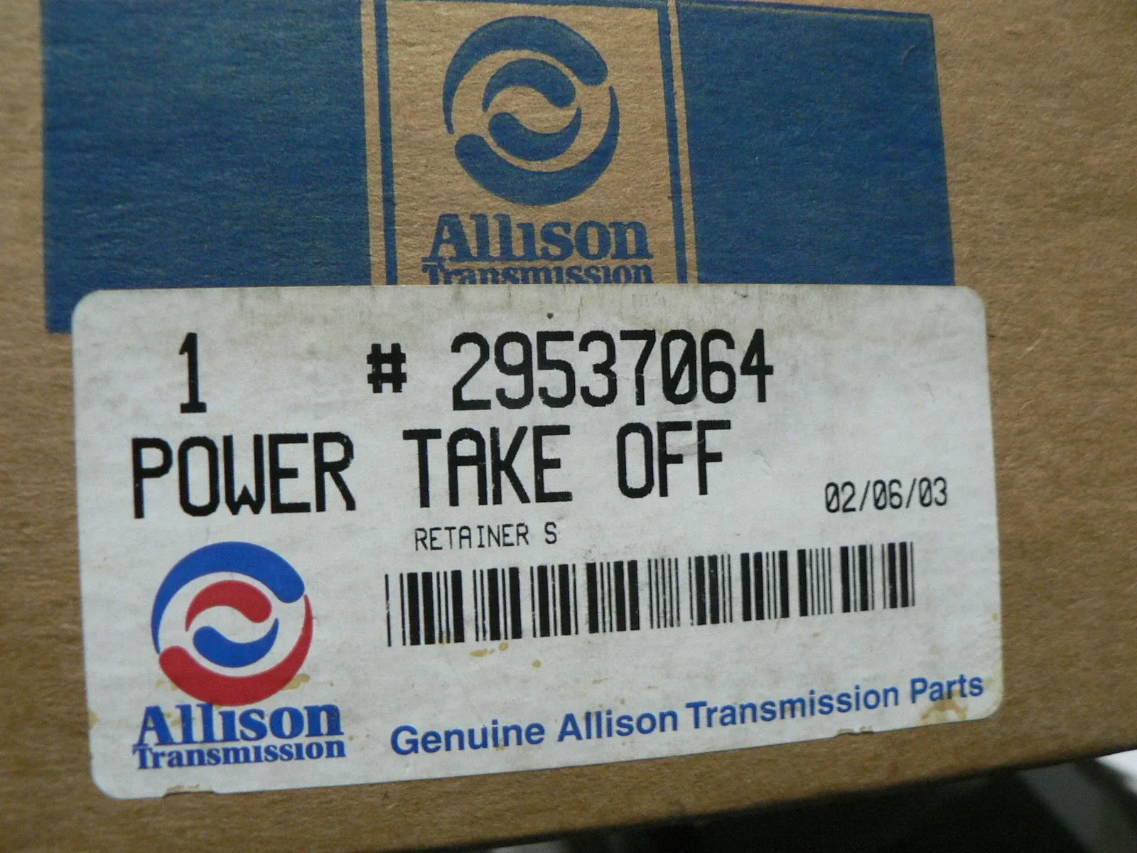 29537064-S Retainer Housing for Allison Transmission HD/B500 GENUINE ALLISON