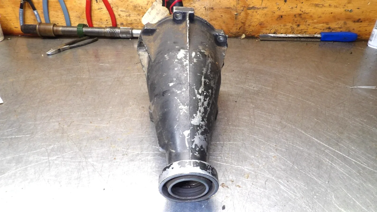 GM - Aluminum  Powerglide  Automatic Trans  " Tail Shaft Housing  "  Very Good image 2