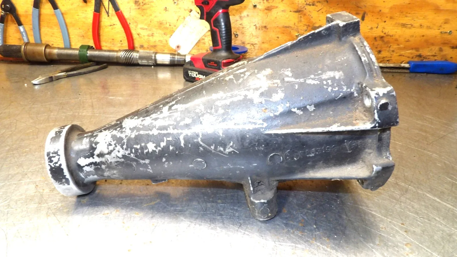GM - Aluminum  Powerglide  Automatic Trans  " Tail Shaft Housing  "  Very Good image 3