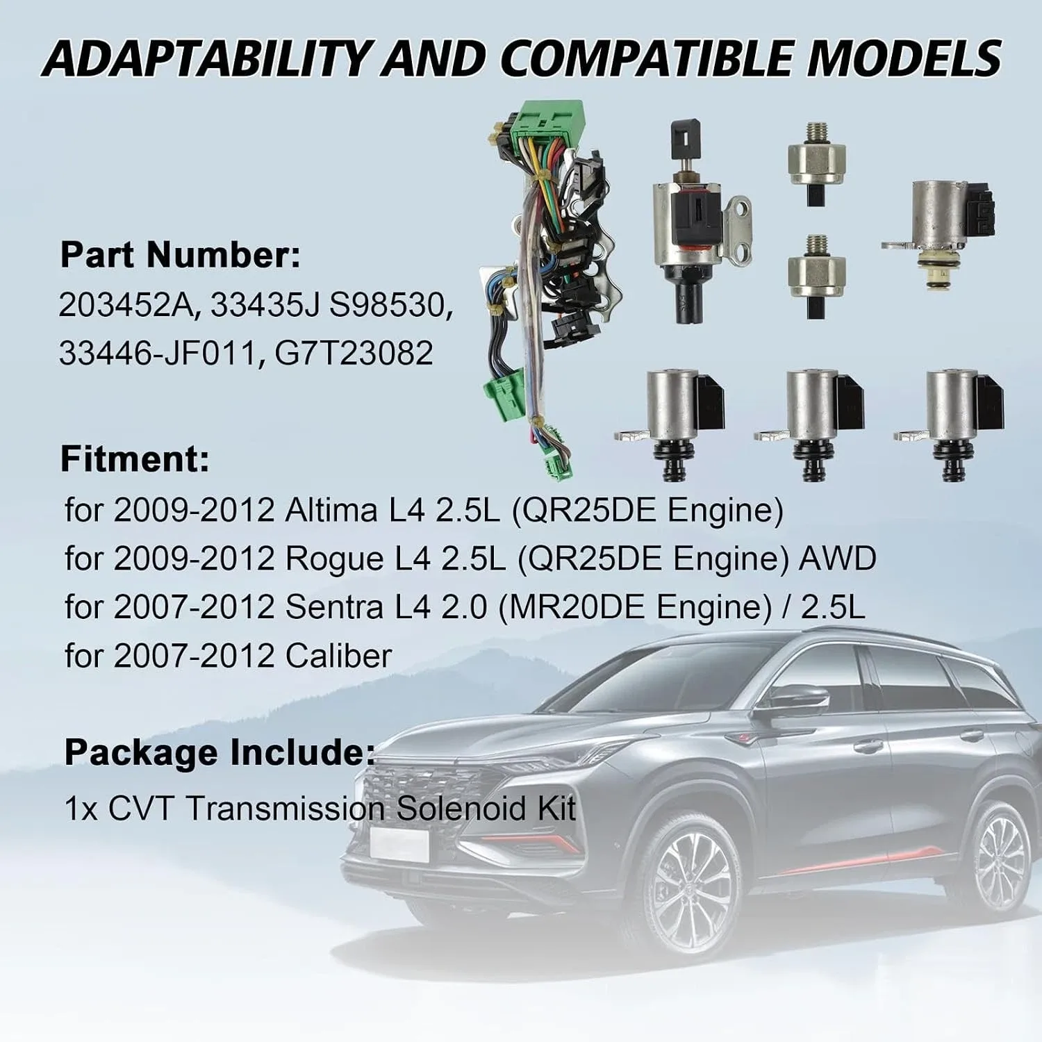 CVT Shift Solenoid Valve Body Kit - OE 33446-JF011 - Fits Altima & Rogue image 4