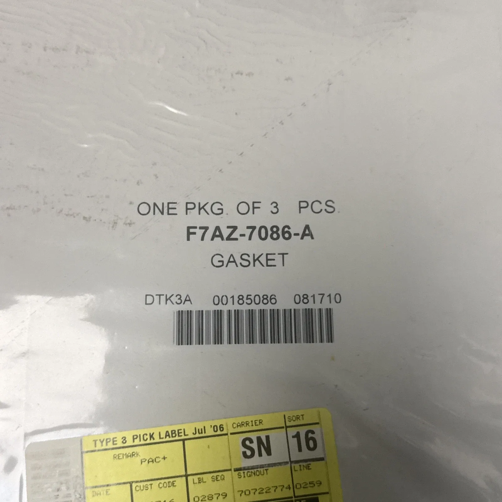 FORD OEM EXTENSION HOUSING AUTO TRANSMISSION GASKET - F7AZ-7086-A - 2 PIECES image 2