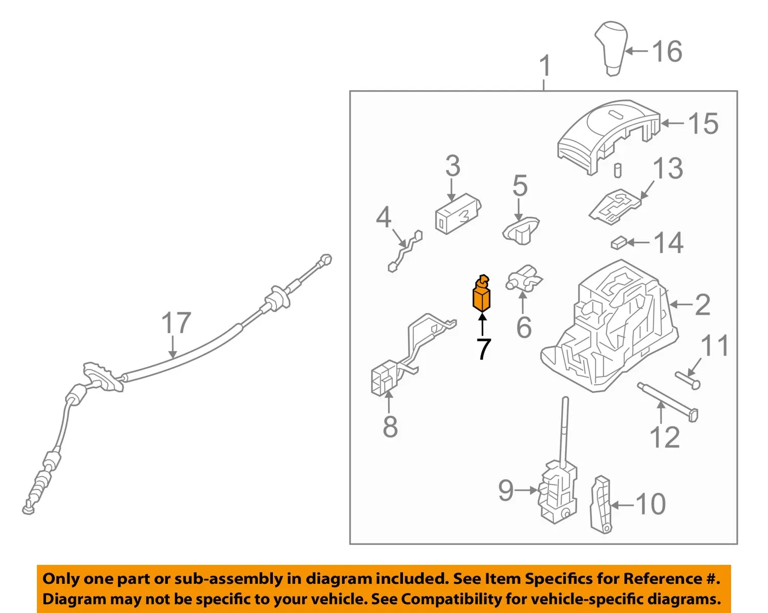HYUNDAI OEM 12-17 Veloster Shifter Housing-Solenoid 958402V100