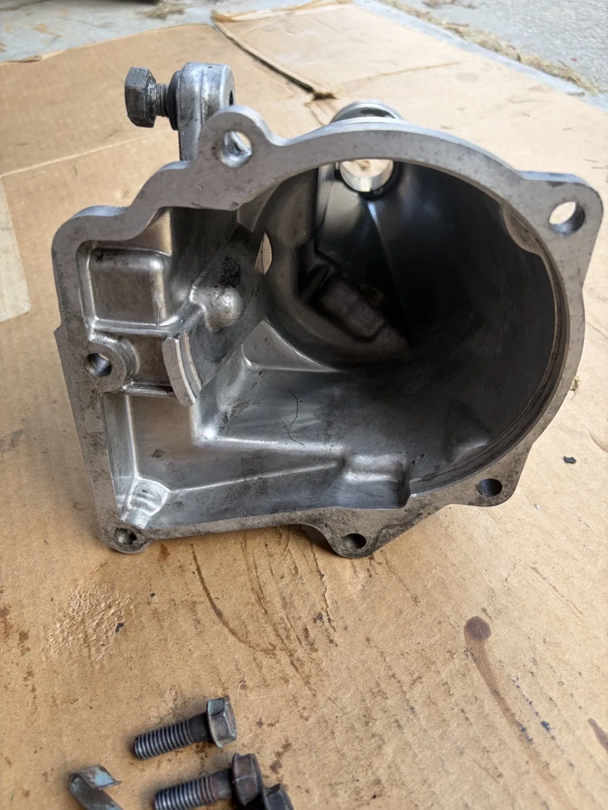 1965-67 Ford C4 Automatic C4AP-7A004-C Tail Shaft Housing with attaching bolts image 3