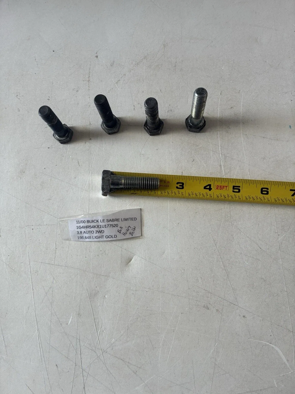 1997-2005 Buick LE Sabre Limited Auto 3.8 Bell Housing Bolts OEM image 3
