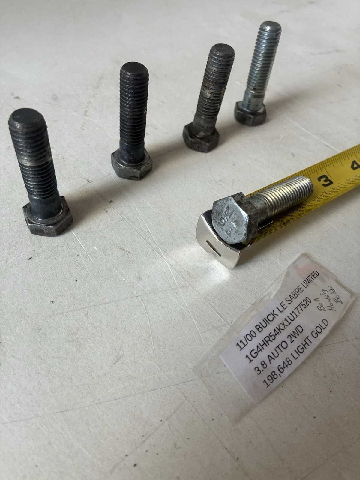 1997-2005 Buick LE Sabre Limited Auto 3.8 Bell Housing Bolts OEM