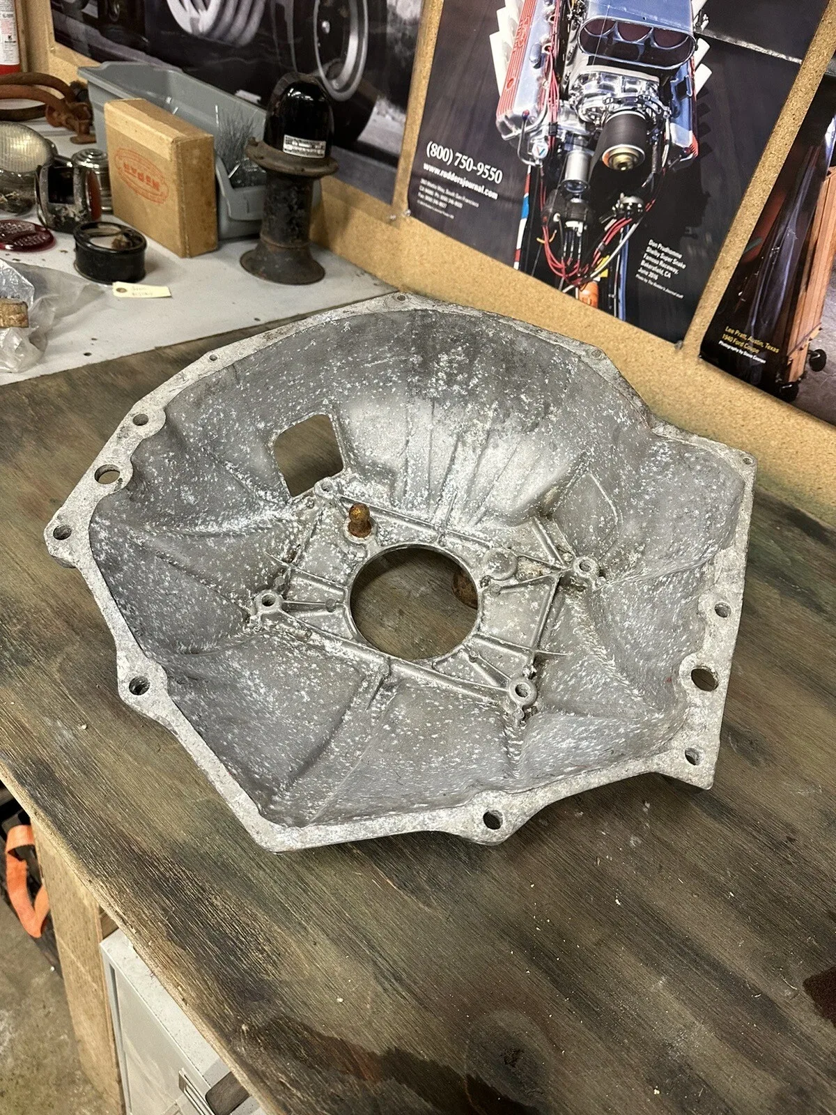 1962-63 CHEVY NOVA  ALUMINUM 4 SPEED BELL HOUSING 3788383- image 4