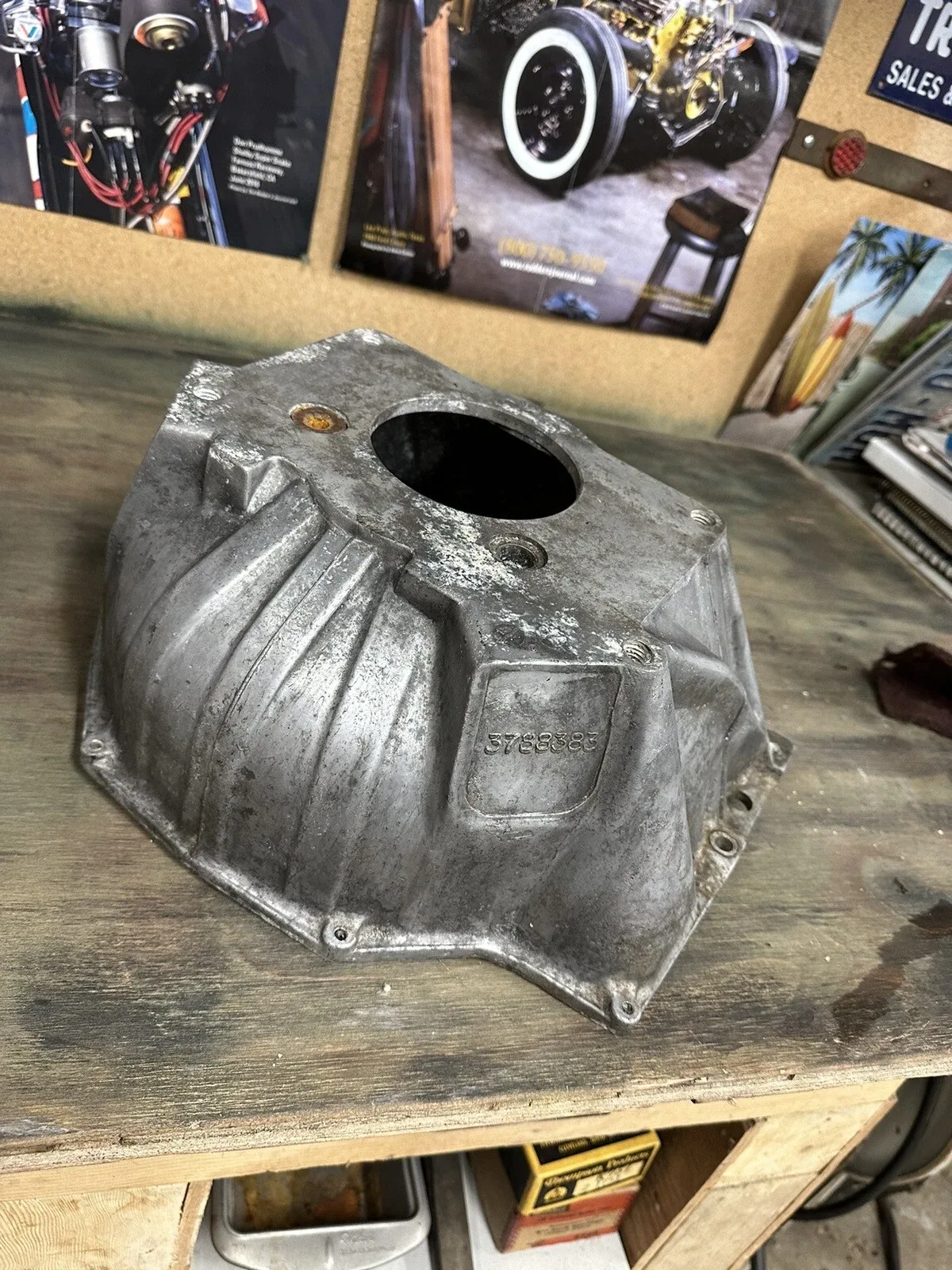 1962-63 CHEVY NOVA  ALUMINUM 4 SPEED BELL HOUSING 3788383-