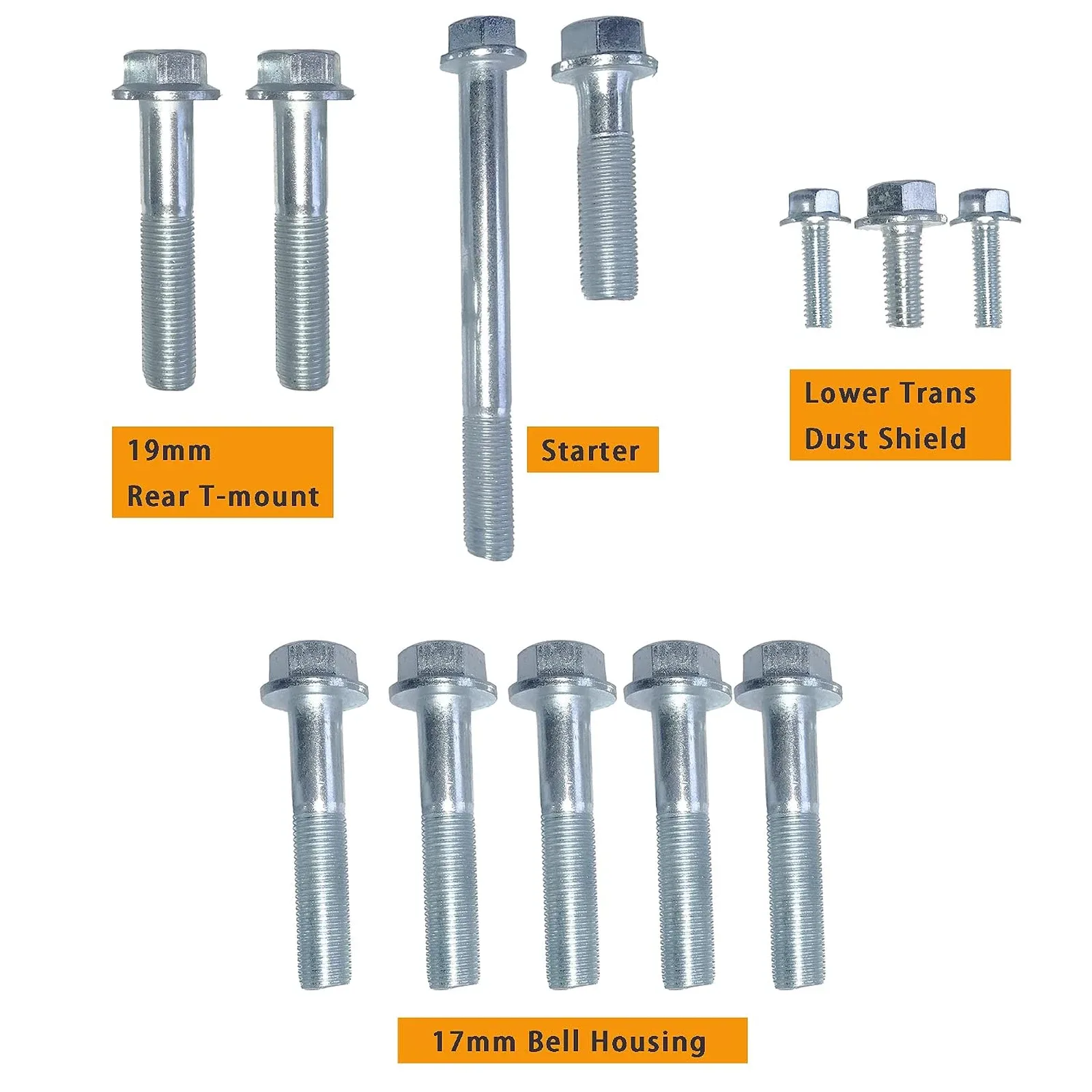 Transmission Bolt Kit for Acura B16 B18 B20 Hydro Models Includes Bell Housing image 4