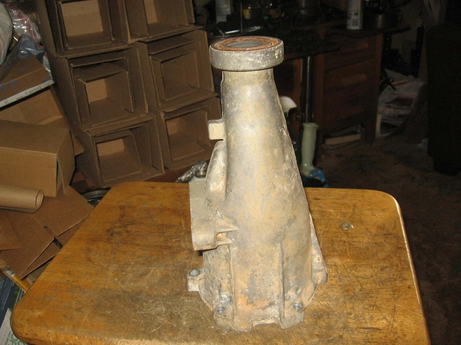 OEM GM 1962-74 ALUMINUM POWERGLIDE TRANSMISSION 11" TAIL HOUSING CHEVY DRAG RACE image 4