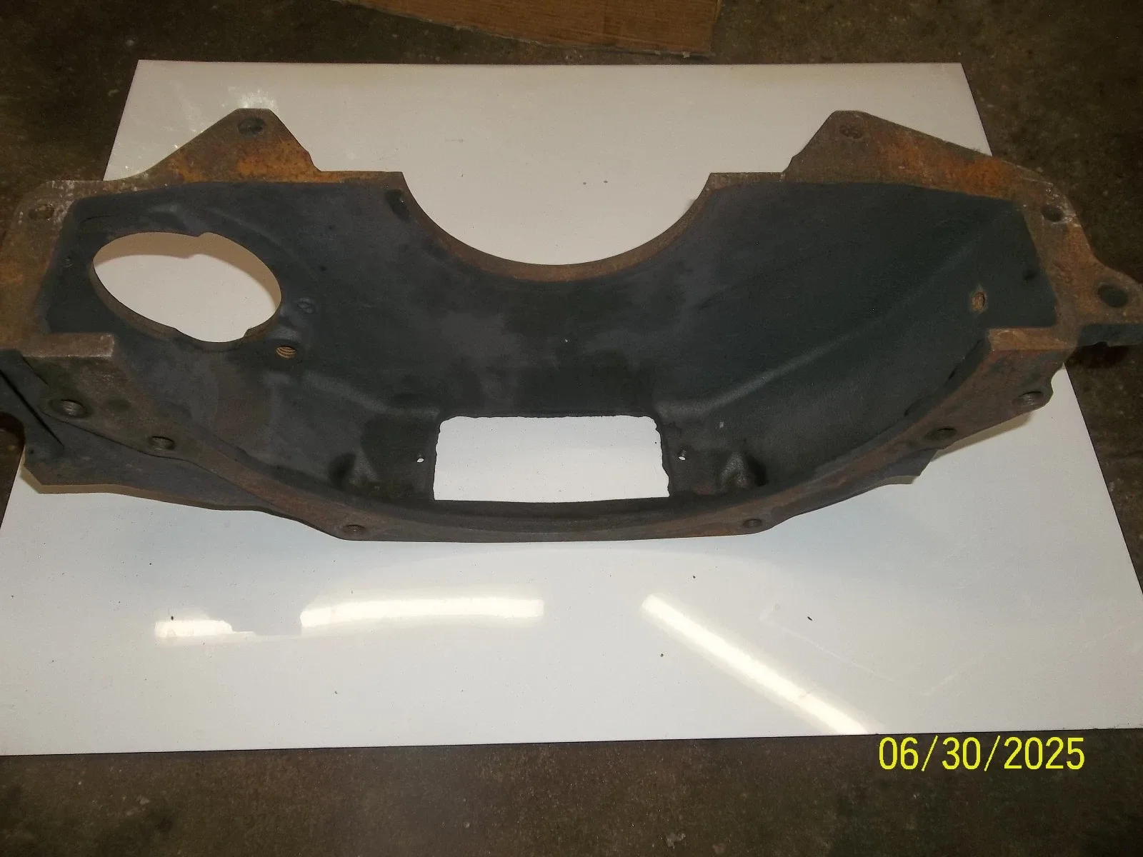 1961-1964 OLDSMOBILE 394 FLYWHEEL HOUSING DUST SHIELD STARTER HOUSING OEM image 2