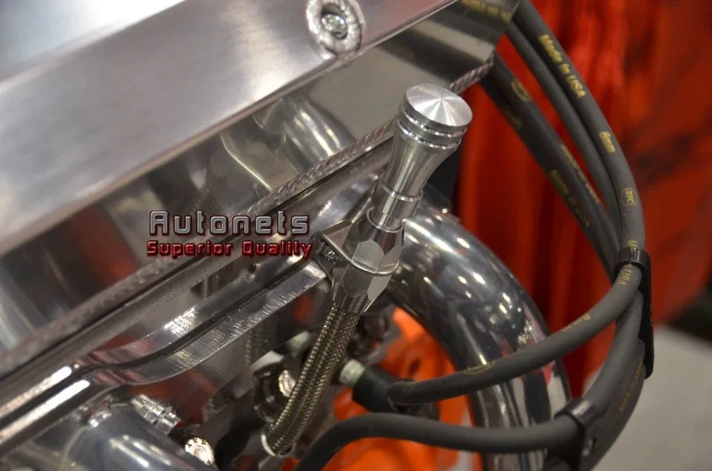 Flexible Transmission Dipstick GM Turbo 350 Bell Housing Braided Stainless Steel image 2