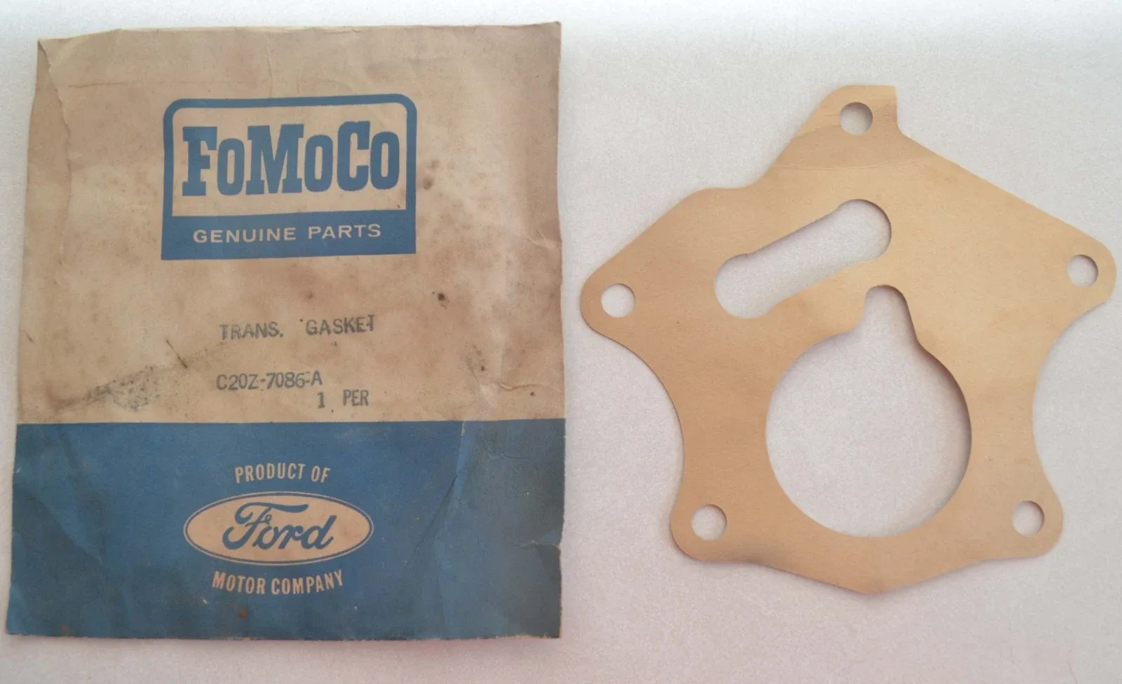 NOS 1962-1967 Ford 3-Speed Transmission Extension Housing Gasket, C2OZ-7086-A