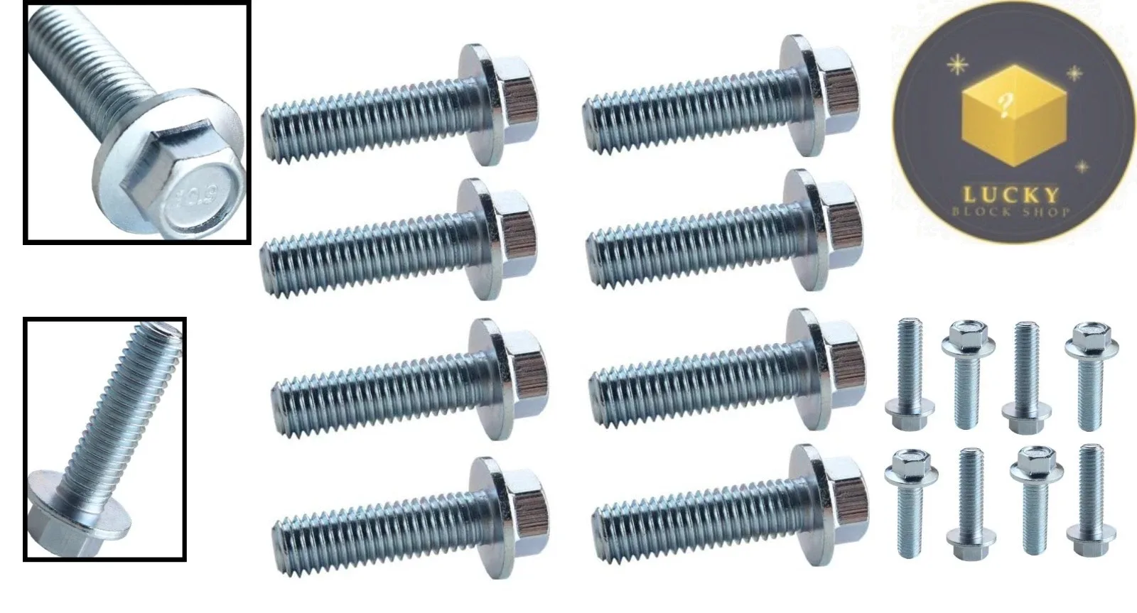 Clear Zinc Plated LS Transmission Bolts - Set of 8 for GM Engines image 2