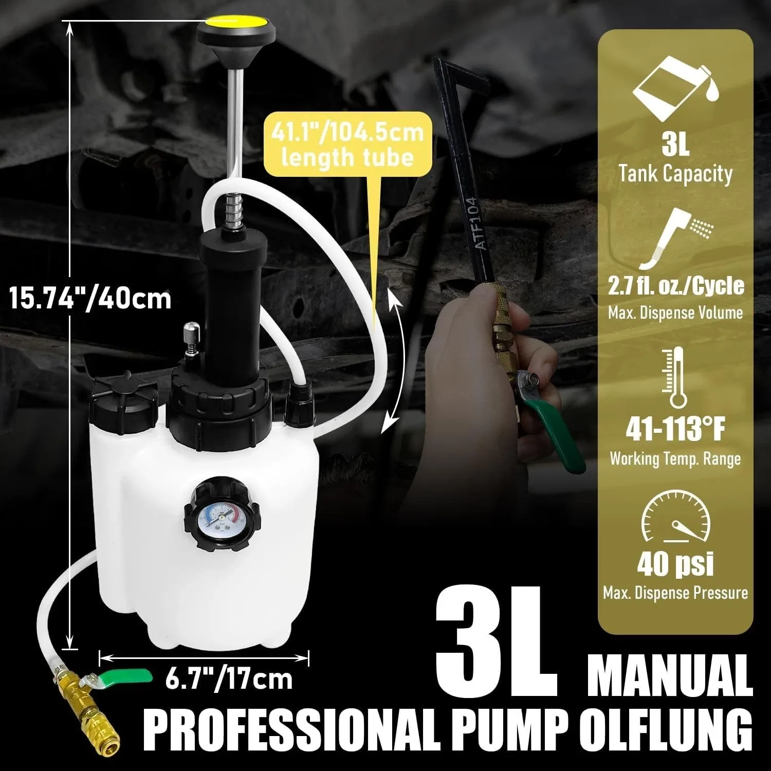 3L Manual Transmission Fluid Pump Kit with 8 Adapters image 4