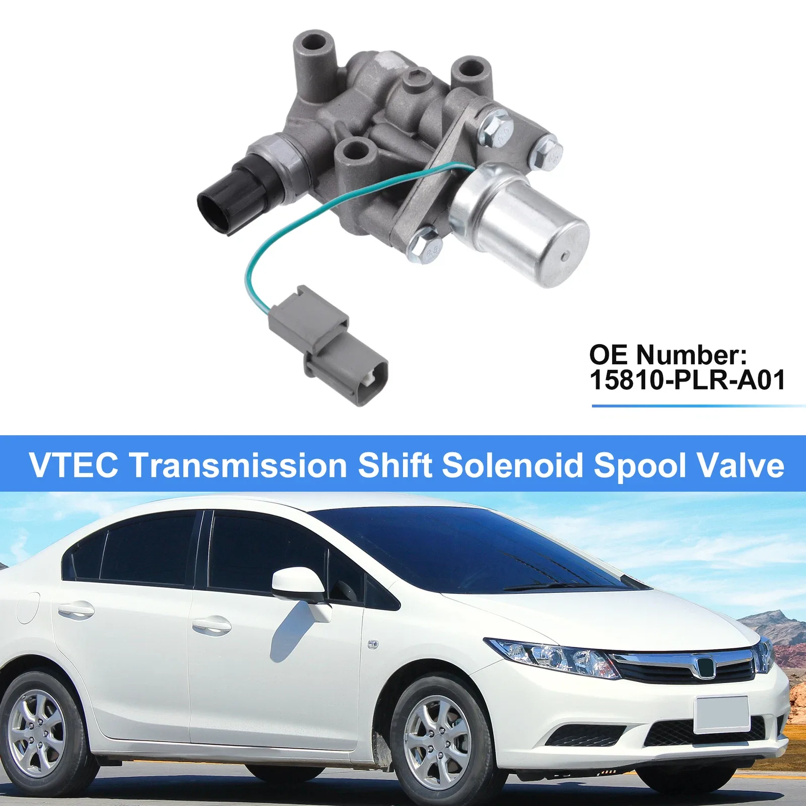 VTEC Transmission Shift Solenoid Spool Valve for Honda Civic 1.7L 2001-2005 image 2