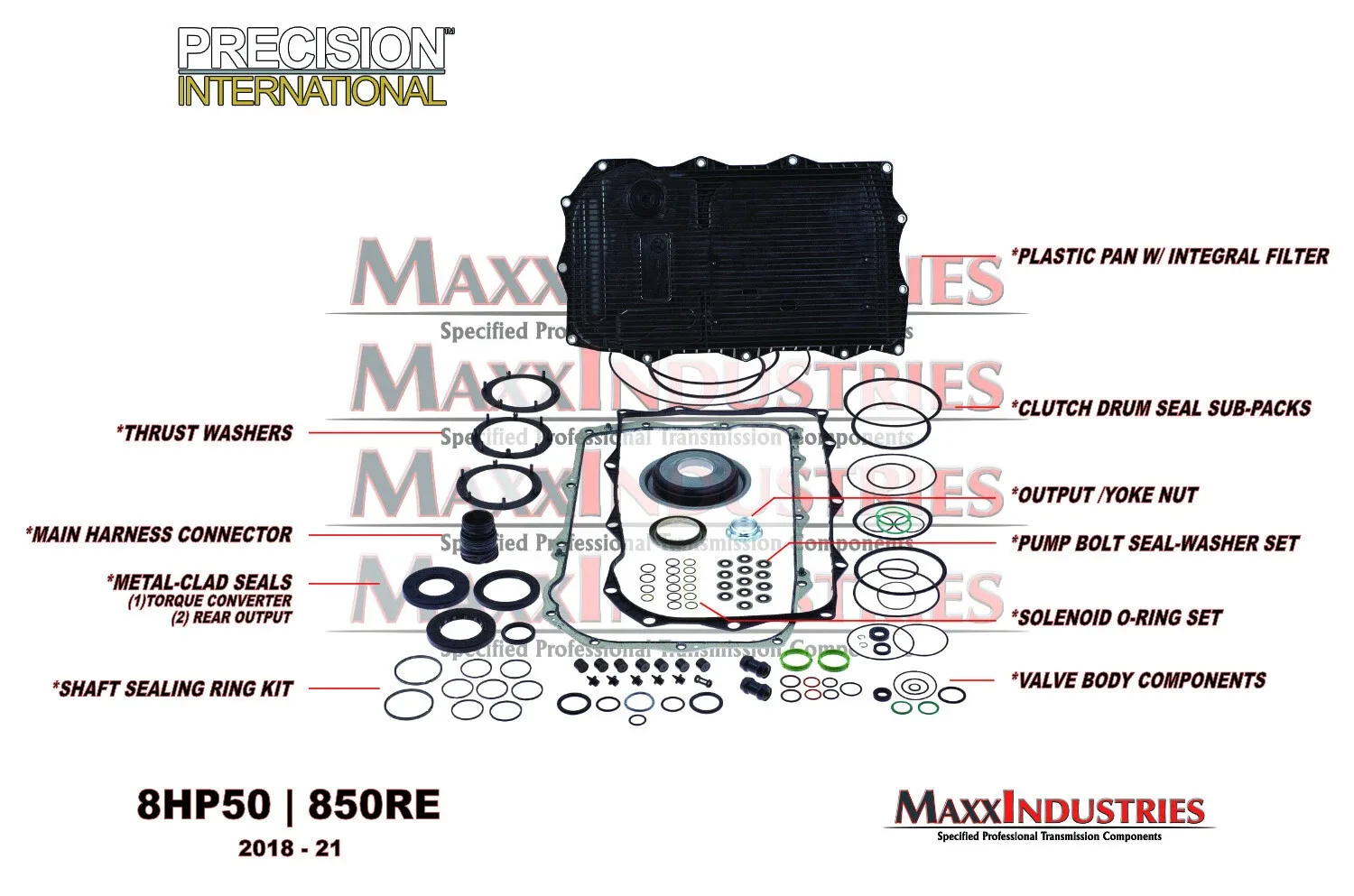 8HP50 (850RE) Transmission Overhaul/Rebuild Kit – Precision International 515769 image 3
