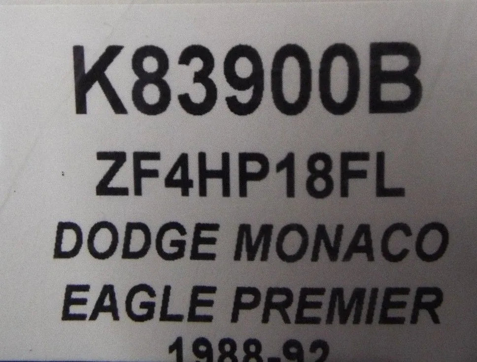 1988-1992 ZF 4HP18FL Transmission Overhaul Kit (K83900B) image 2