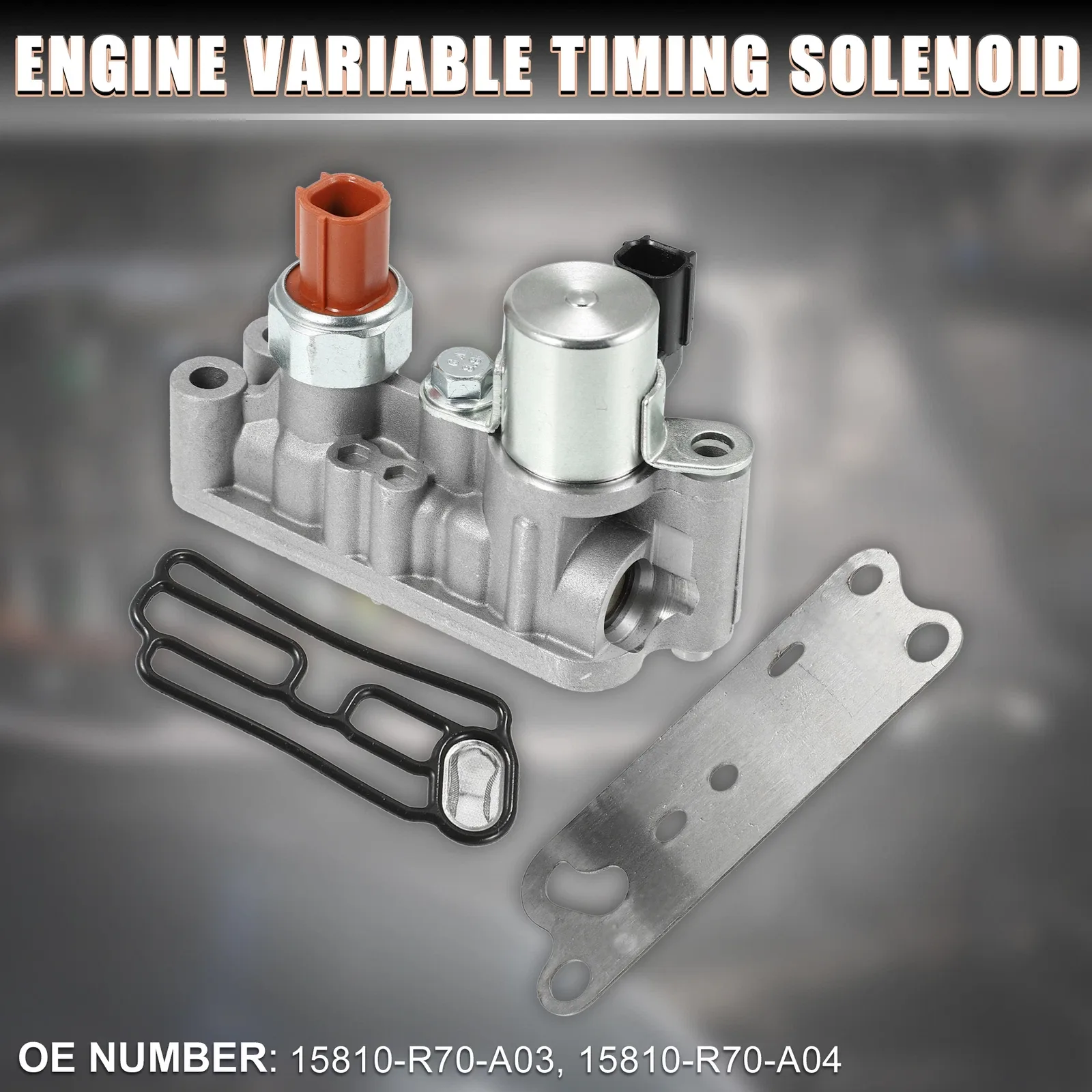 X AUTOHAUX Variable Timing Solenoid Assembly with Gasket Set for Honda