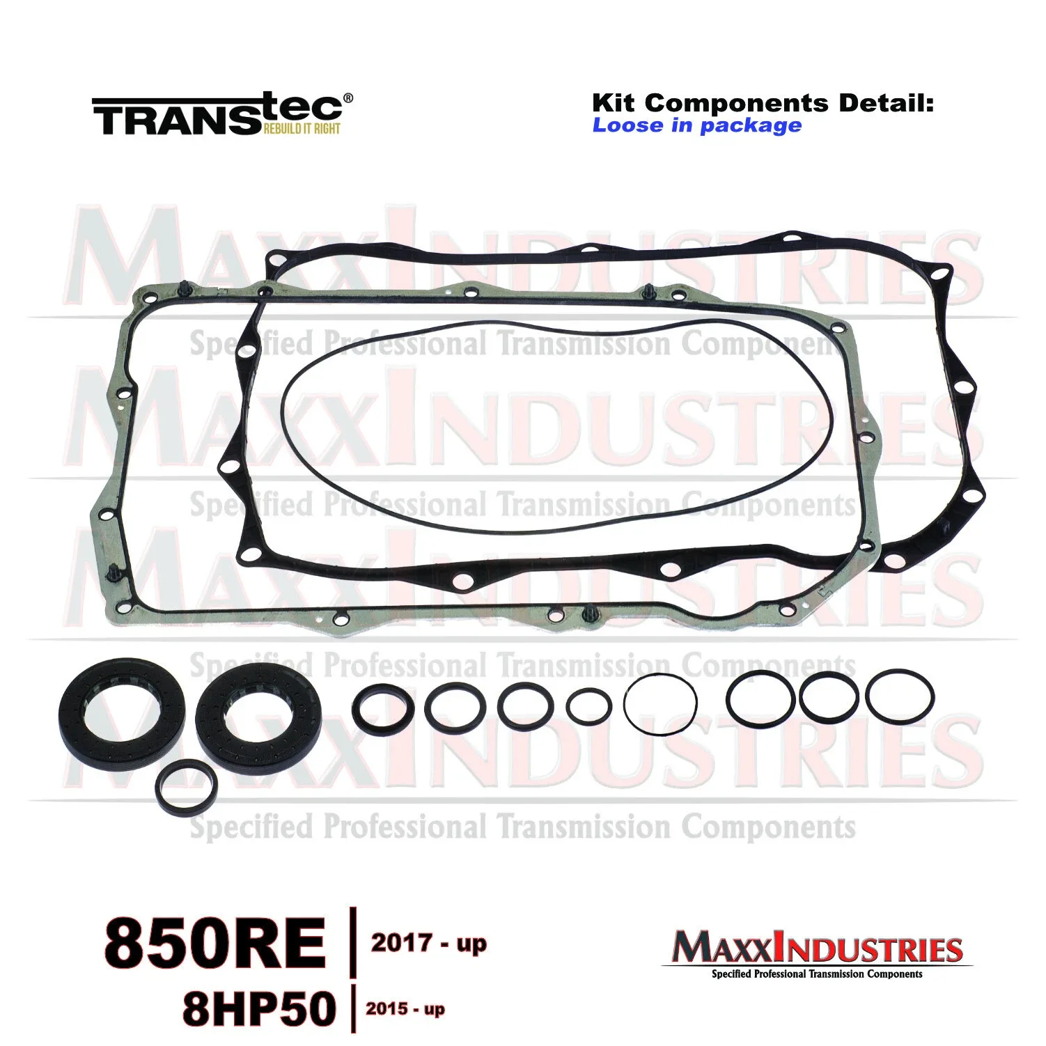 Transtec 850RE / 8HP50 Transmission Gasket & Seal Rebuild Kit MPN 2777 image 3