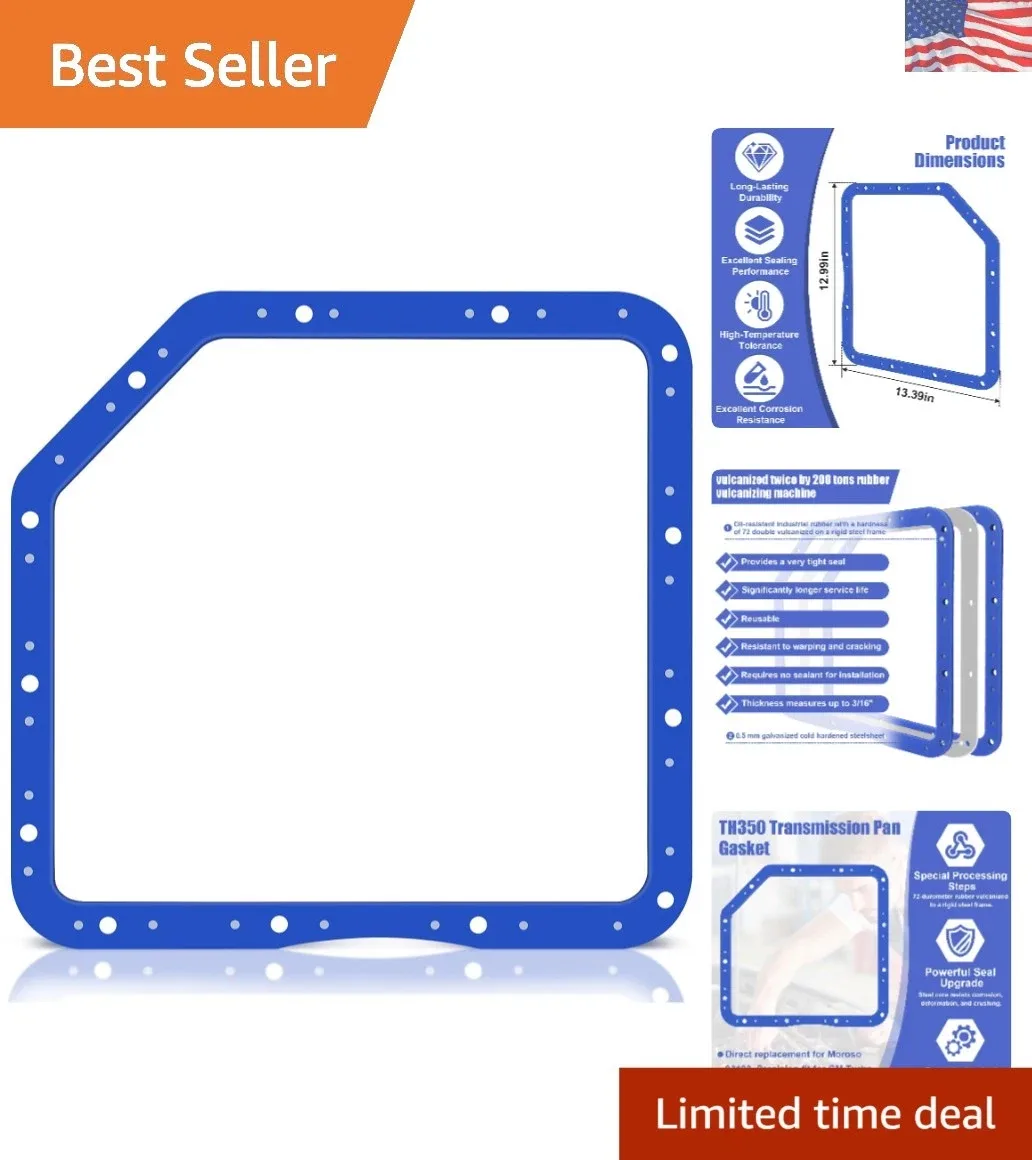 TH350 Oil Pan Gasket with 0.5mm Steel Shim - TH350 Transmission Oil Pan Gasket