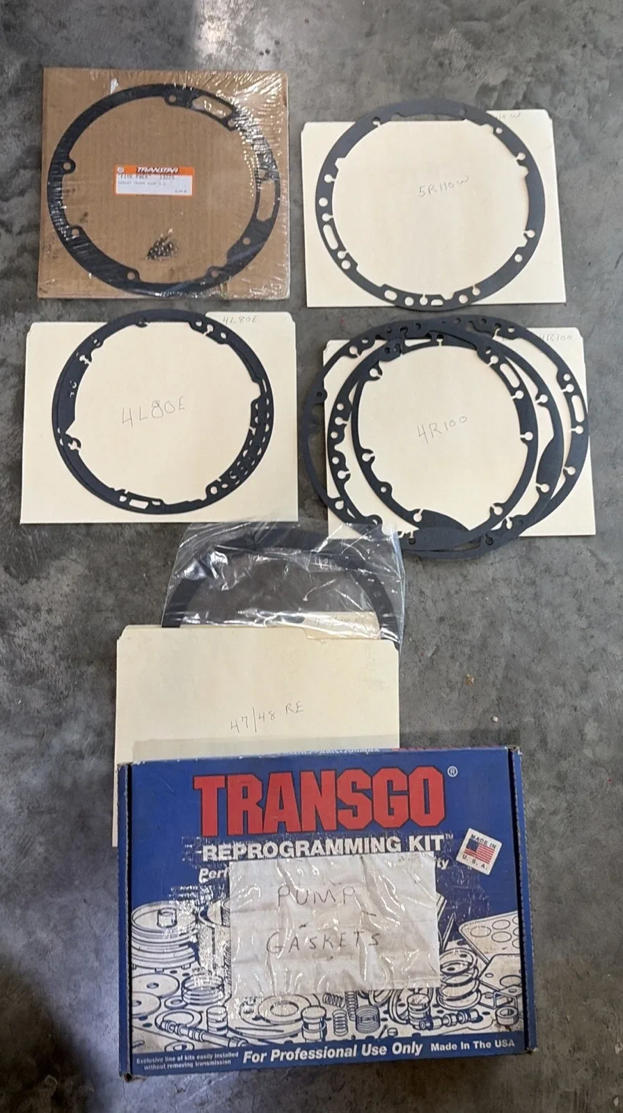 Transgo Pump Gasket Set for 47RE/48RE/4R100/4L80E/5R110W/C-6 - 13225