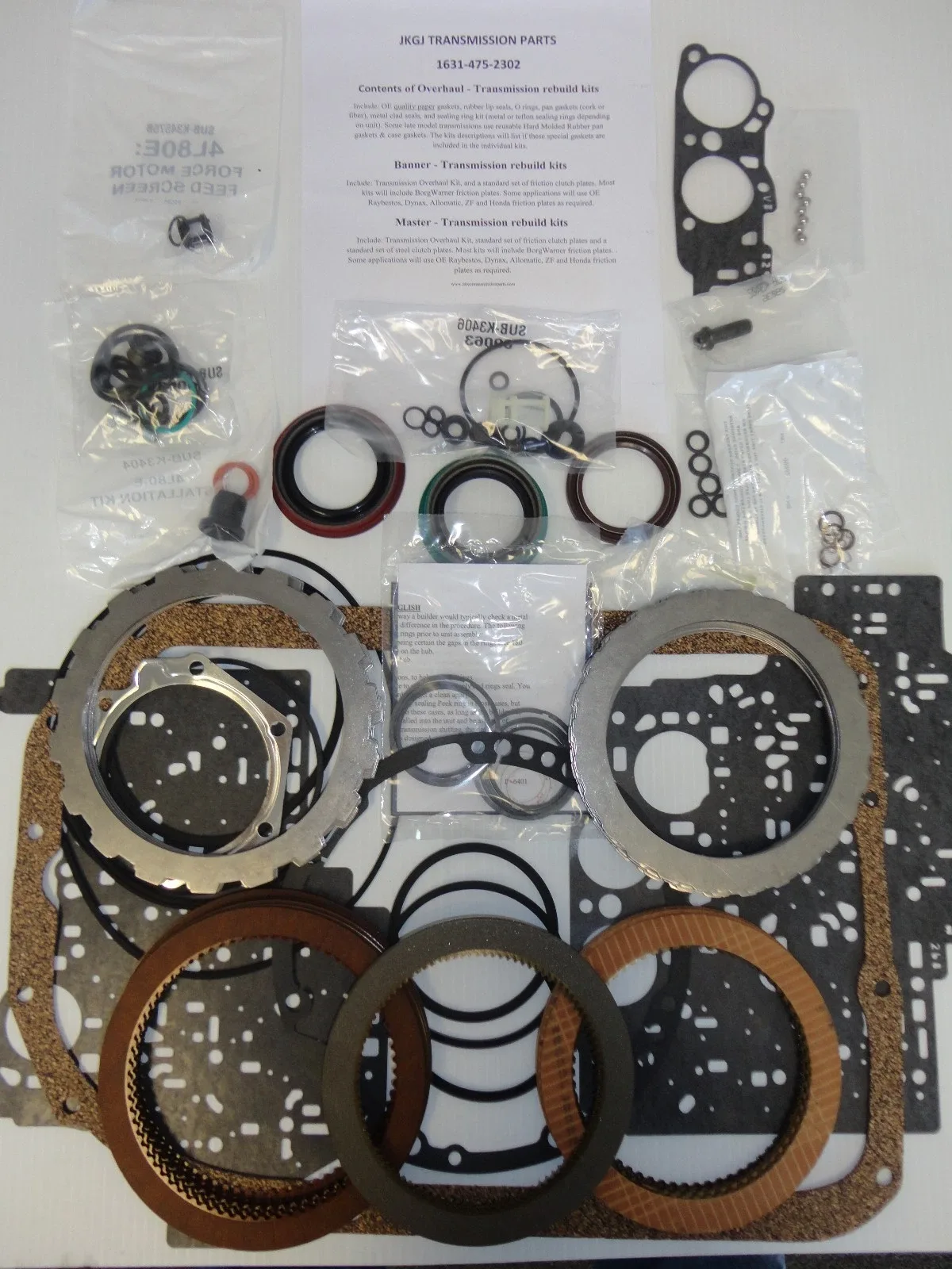 2003-2008 Chevy Kia Opel Suzuki JF405E/JF402E 4SPD FWD Master Kit K5800J image 4