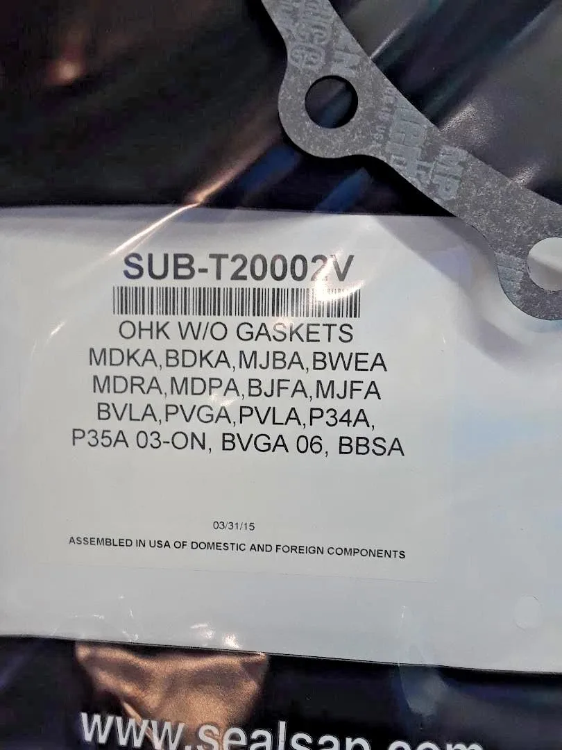 Honda Overhaul Gasket Kit – Toledo Trans Kit T20002V image 3