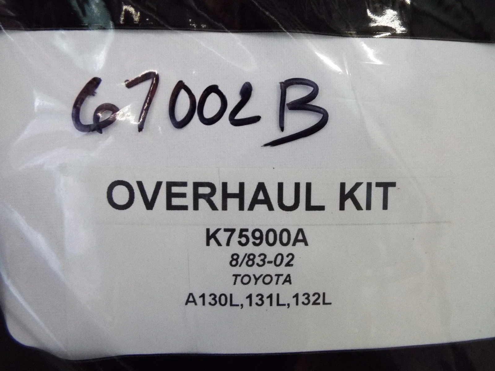 Toyota A130L A131L A132L Overhaul Gasket & Seal Kit - Precision K75900A image 2