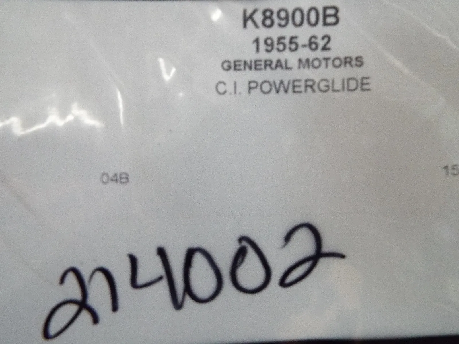 1955-1962 Powerglide Overhaul Gasket Kit K8900B image 2