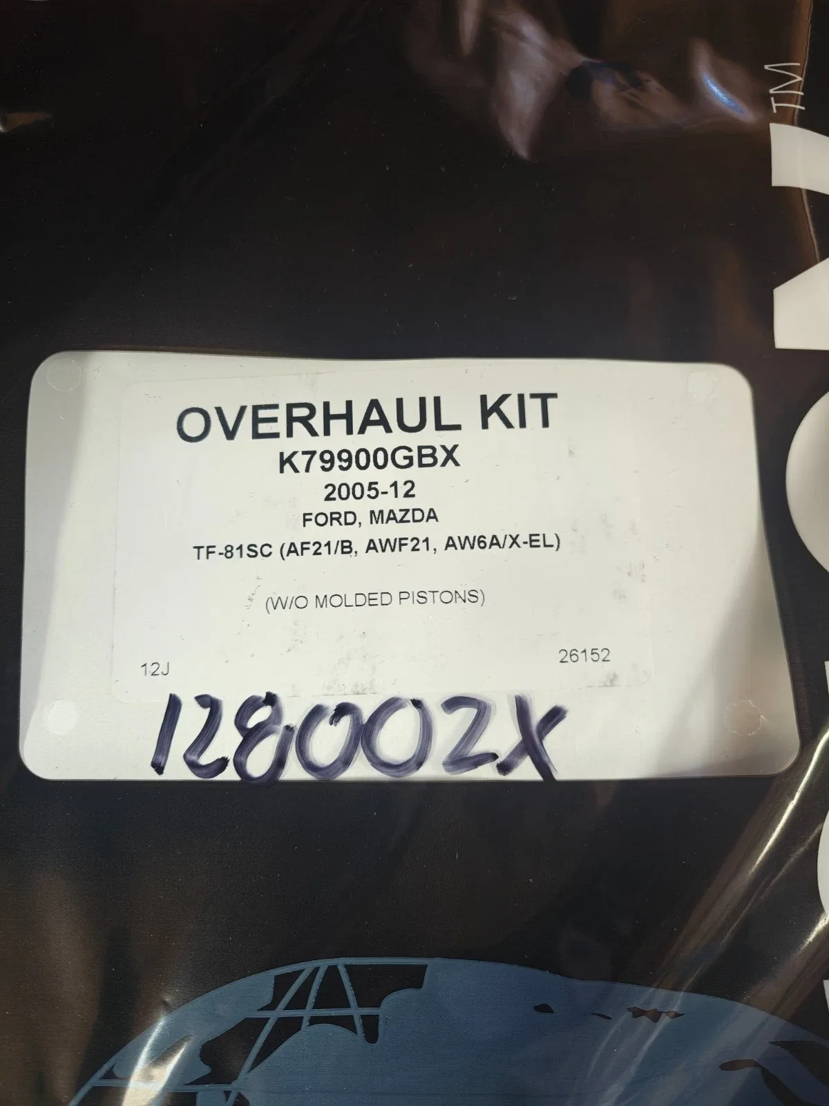 TF81SC / AW6A-EL Overhaul Kit (AW6A-EL OHK K79900GBX) - Precision International