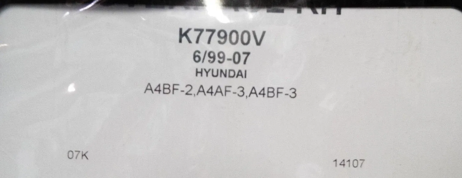 1999-2007 Hyundai A4BF / A4AF Transmission Overhaul Gasket Kit K77900V image 2