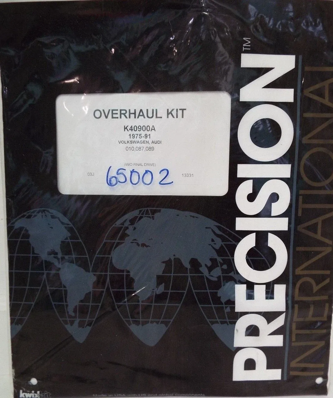 1975-1991 VW & Audi overhaul gasket kit with rings & seals - TJS K40900A