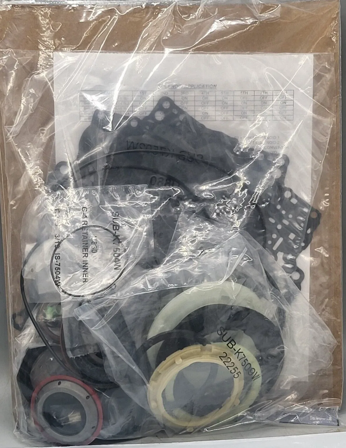 TJS Overhaul Gasket & Seal Kit for U880E/F, TG-81SC, 8F45 (MPN: U880E/F, TG-81SC,8F45 Overhaul Kit) image 2