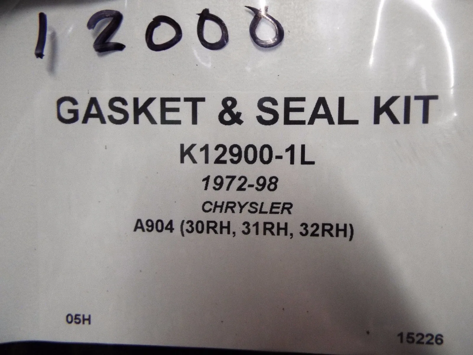 1972-1998 Transmission Gasket Set for A904 / 30RH / 31RH / 32RH – Precision K12900-1L image 2