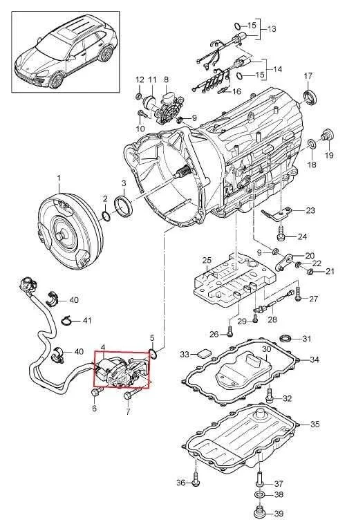 2011-2018 Porsche Cayenne S 4.8L AWD Automatic Transmission Oil Pump C8927201A image 2