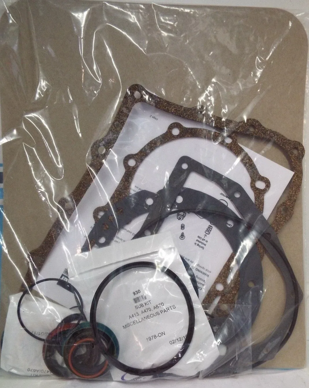 TOLEDO Gasket Set for A404 / A413 / A470 / A670 Transmissions (T32000B) image 3