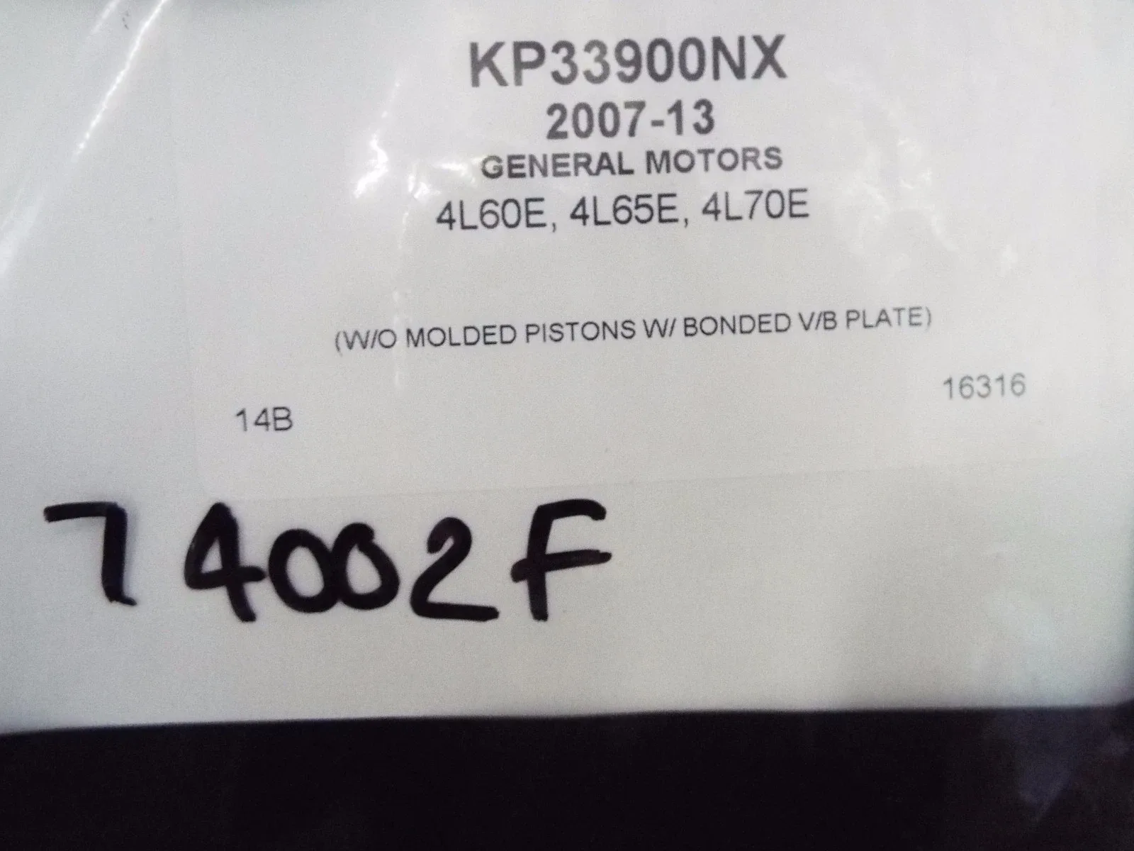 2007-2013 4L60E Overhaul Kit (KP33900NX) image 2