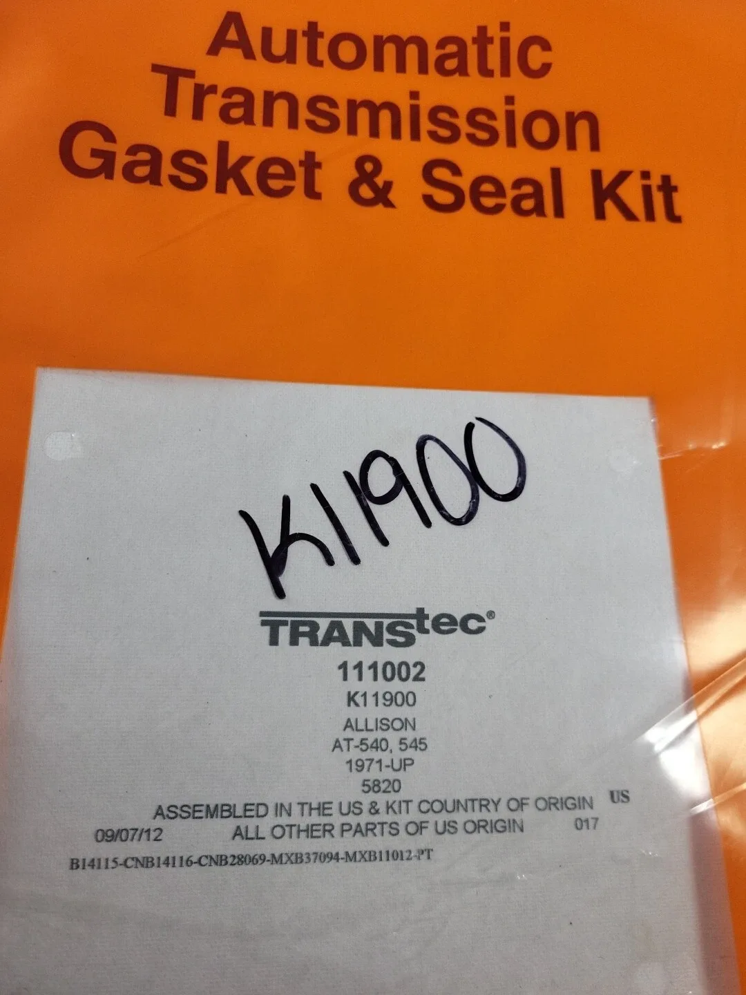 Gasket & Seal Kit 101002A for MT640/643/650/653 - Cobra Transmission Parts