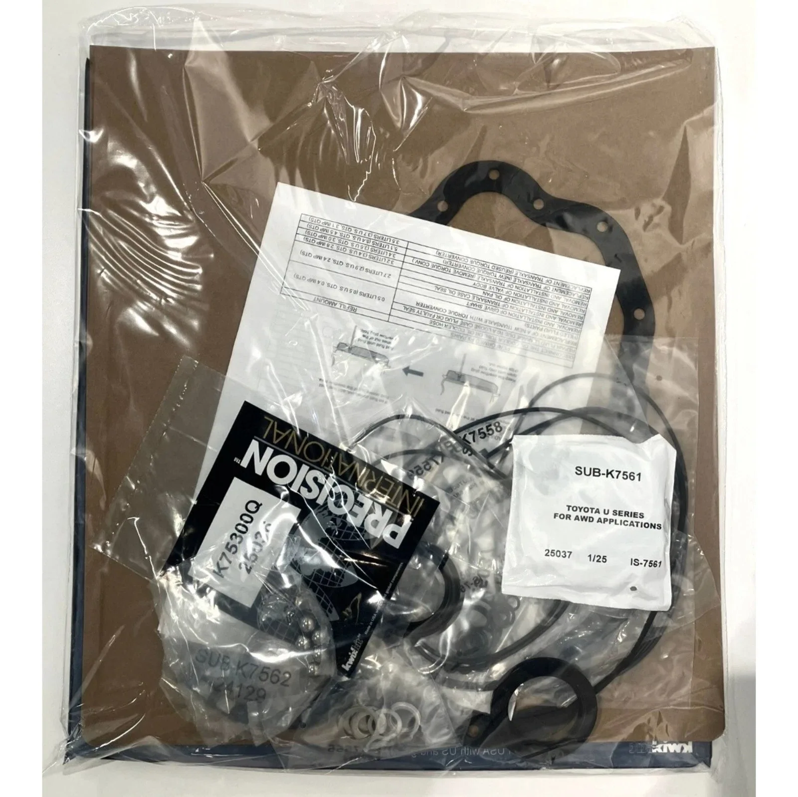 2007-on Toyota U760E Transmission Rebuild Overhaul Gasket & Seal Kit K75900S / K75900SX image 2