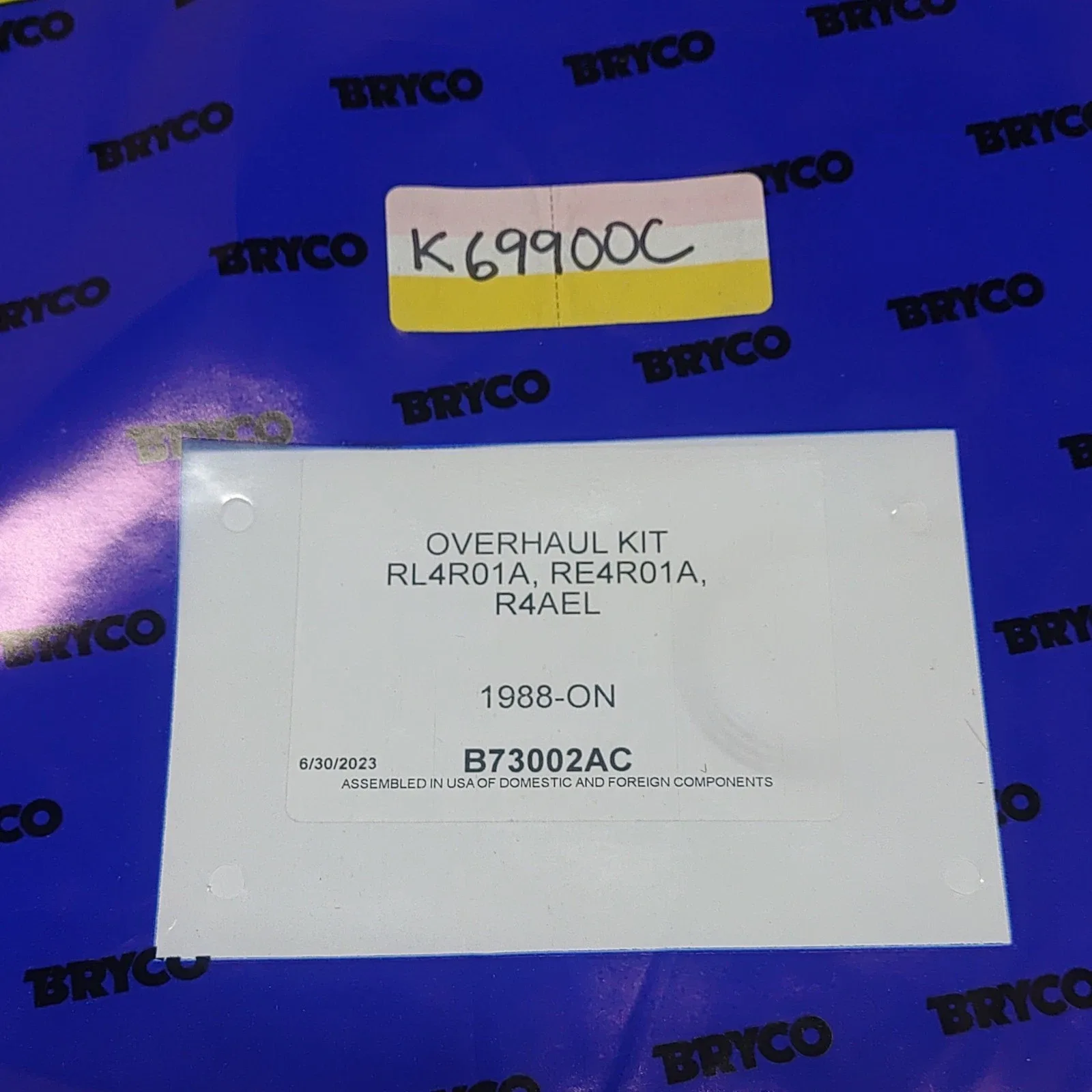 1988‑on Transmission Overhaul Kit RL4R01A / RE4R01A / R4AEL K69900c (b73002ac) image 3