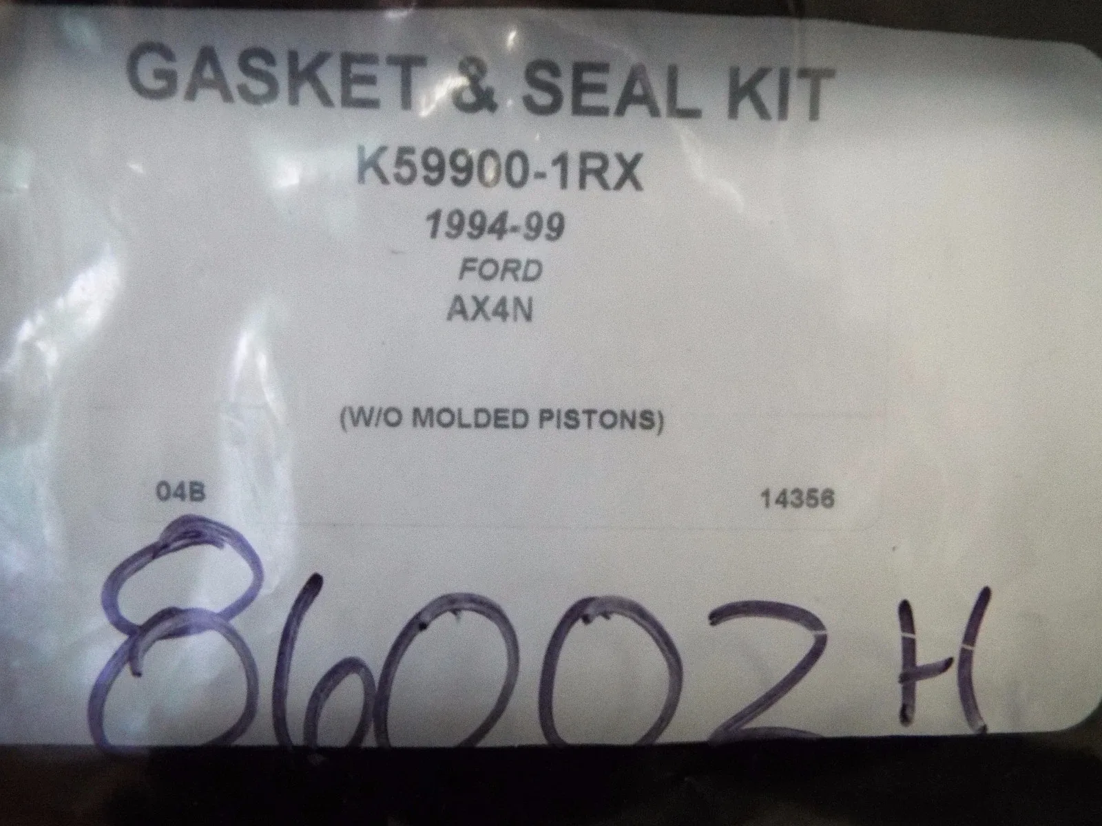 1994-1999 Ford AX4N Overhaul Kit Gasket Set K59900-1RX image 2