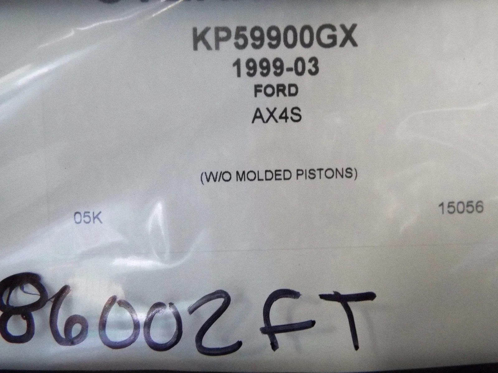 1999-2003 AX4S Overhaul Kit Gaskets Rings & Seals KP59900GX image 2