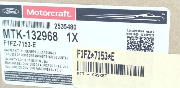 2018-2021 Ford EcoSport A/T Gasket Set F1FZ-7153-E image 2