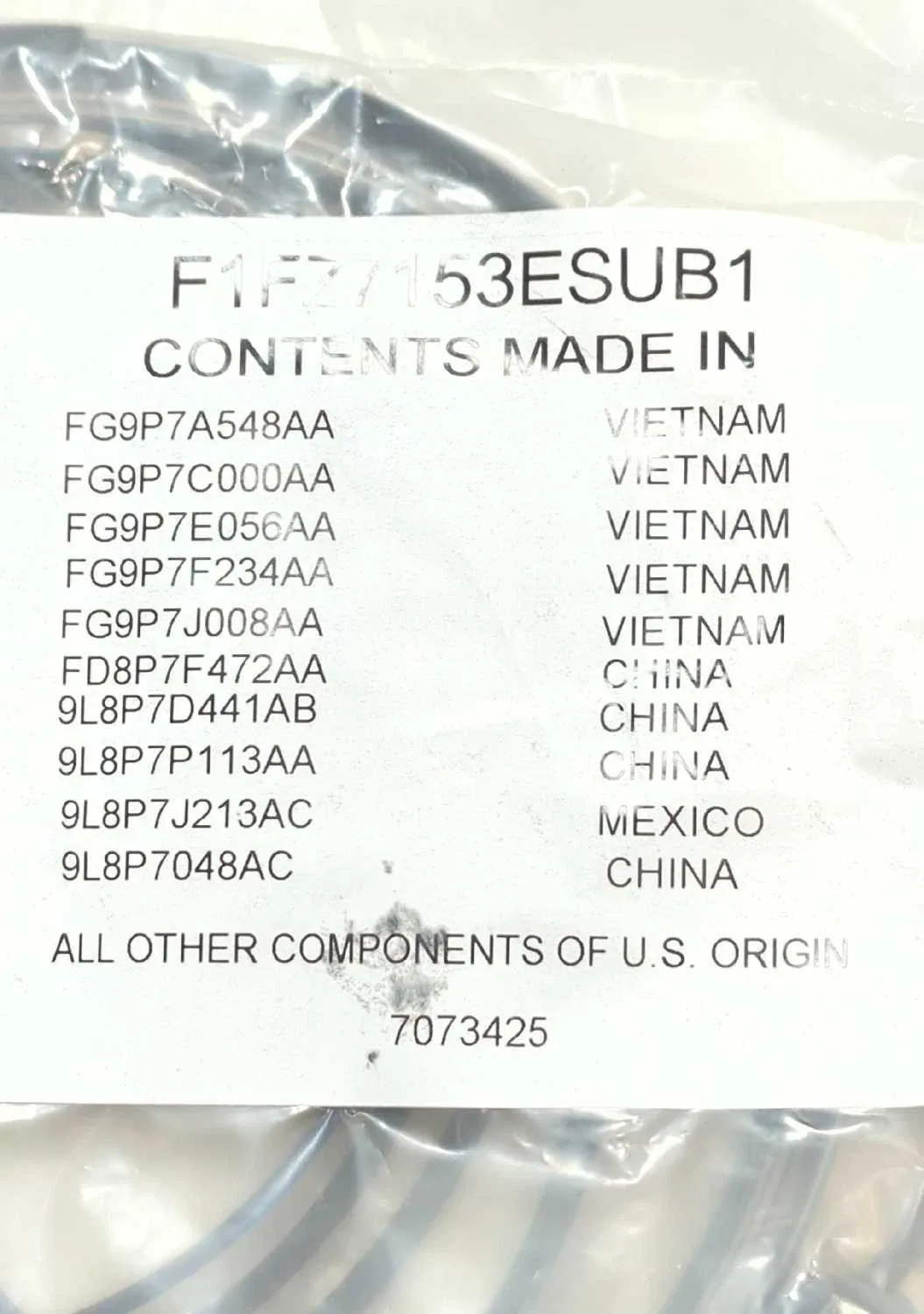 2018-2021 Ford EcoSport A/T Gasket Set F1FZ-7153-E image 4