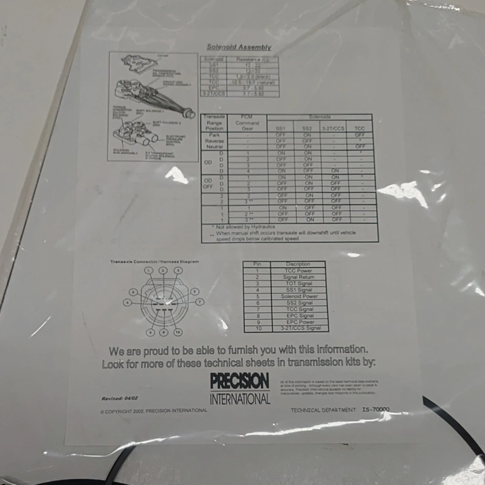1993-2002 Ford & Mazda CD4E / LA4AEL Transmission Overhaul Kit KP70900X-MD image 2