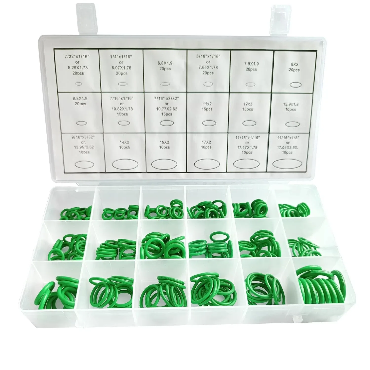 270-Pc Rubber O-Ring Kit — 18 Sizes, NBR Rubber Gasket Set image 3