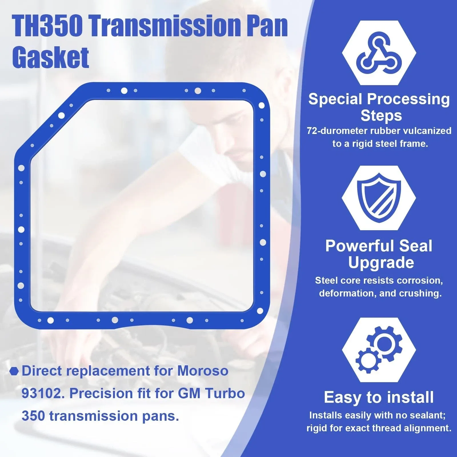TH350 Transmission Oil Pan Gasket MPN 93102 for GM Turbo 350 image 4